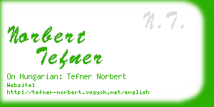 norbert tefner business card